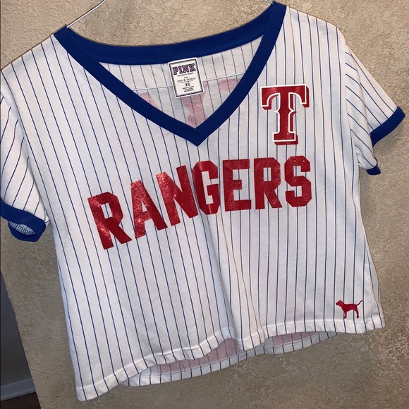 PINK Victoria's Secret Tops - Pink Texas Rangers crop top